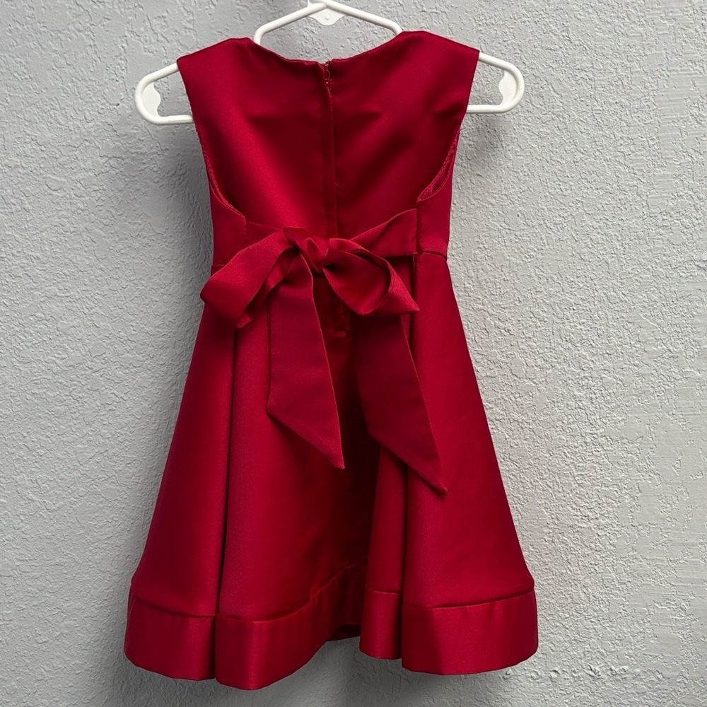 2T Princess Faith satin Christmas dress with Crystal neck, Classic Sash, EUC. - Picture 8 of 10